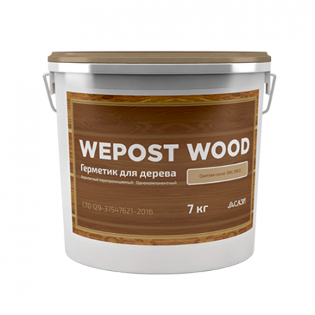 Wepost Wood - однокомпонентный акриловый герметик, 7 кг